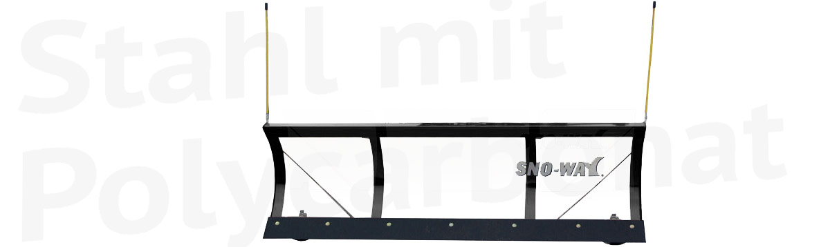 Sno-Way Schneeschild mit Polycarbonateinsatz